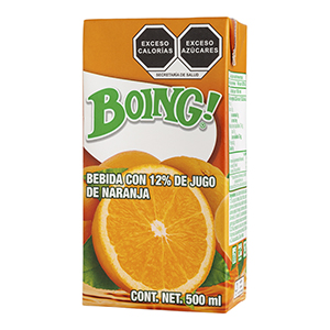 Boing 500 ml naranja con 24 piezas